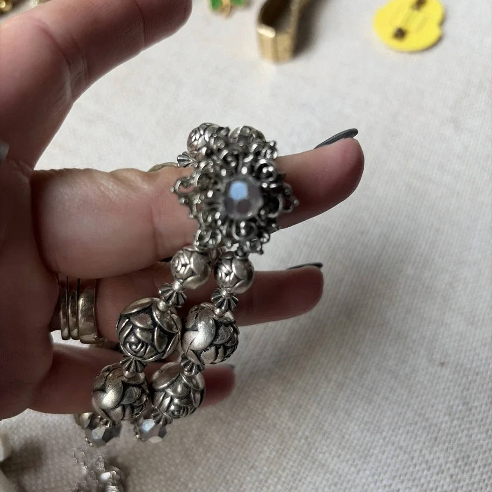 Lot Of 16 Vtg Easter/spring/ St Pats Jewlery- Clip Ons, Bracelets, Pin, Necklace